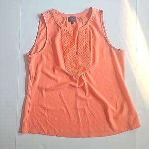 Market & Spruce Coral Sleeveless Top